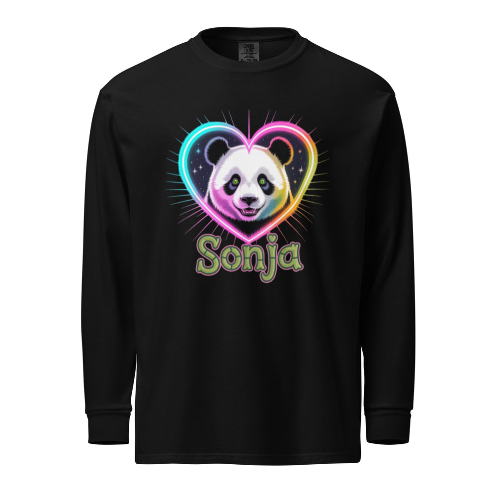Garment-dyed heavyweight long-sleeve shirt | PANDA SONYA