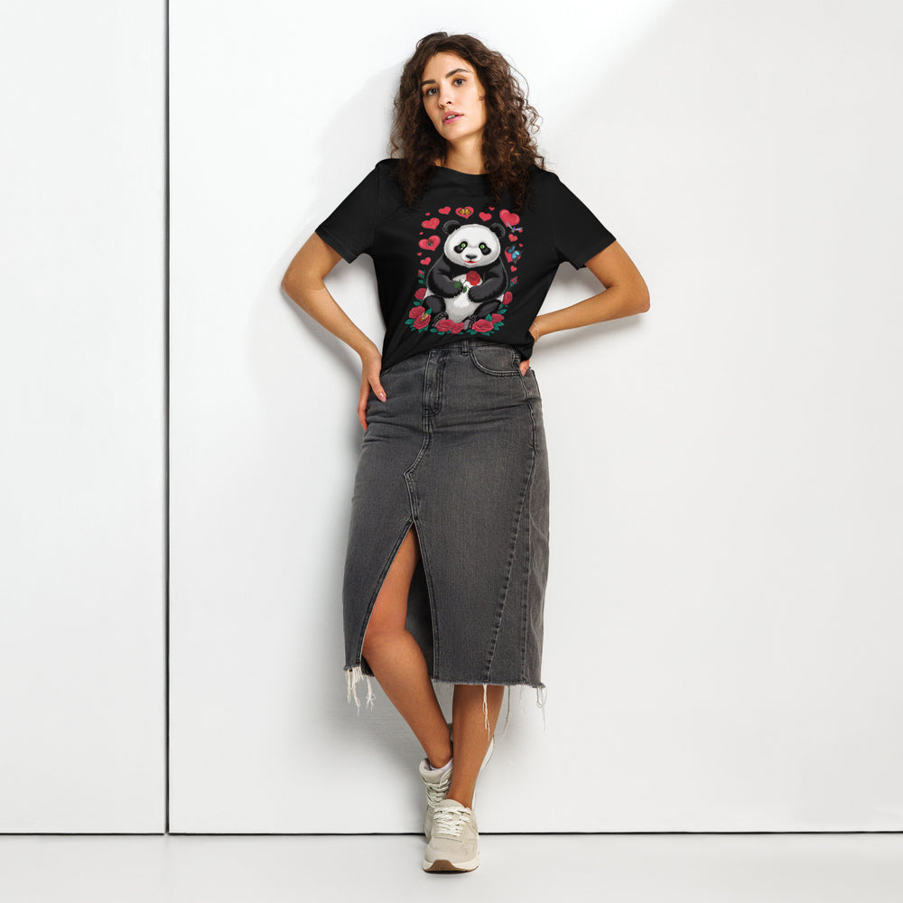 Women’s organic ribbed neck t-shirt | PANDO LOVE