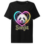 Women’s organic ribbed neck t-shirt | PANDA SONYA