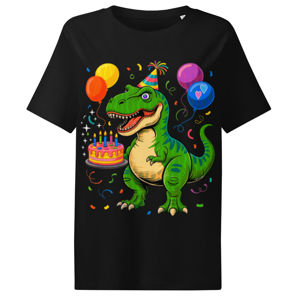 Women’s organic ribbed neck t-shirt | DINO GEBURTSTAG!!