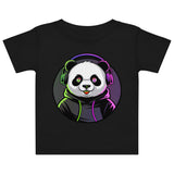 Baby jersey t-shirt | PANDA MIT KOPFHÖRER 1