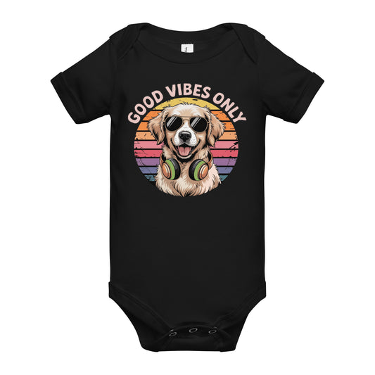 Baby short sleeve one piece  | Hund Good Vibes