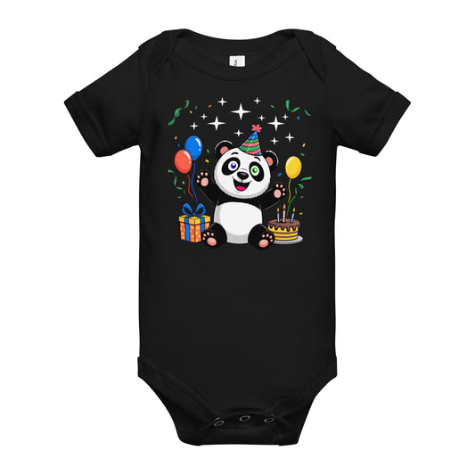 Baby short sleeve one piece  | Panda Geburtstag