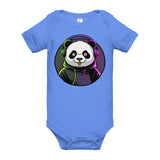 Baby short sleeve one piece | PANDA MIT KOPFHÖRER 3