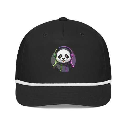 Golf rope cap | PANDA MIT KOPFHÖRER