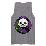 Men’s premium tank top | PANDA MIT KOPFHÖRER 17