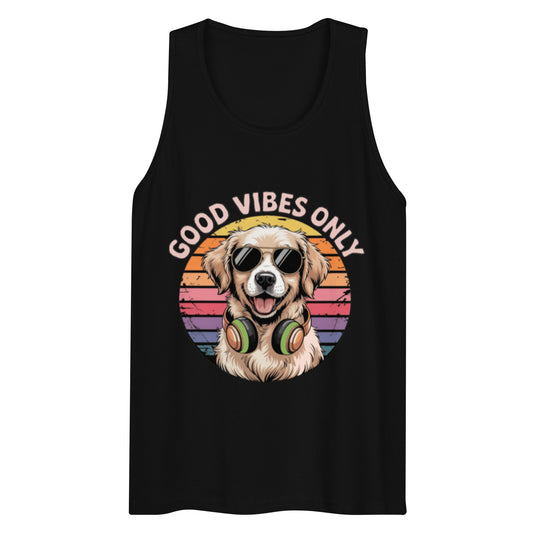 Men’s premium tank top  | Hund Good Vibes