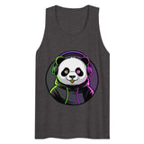 Men’s premium tank top | PANDA MIT KOPFHÖRER 9