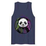 Men’s premium tank top | PANDA MIT KOPFHÖRER 11