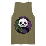 Men’s premium tank top | PANDA MIT KOPFHÖRER 13