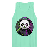Men’s premium tank top | PANDA MIT KOPFHÖRER 23