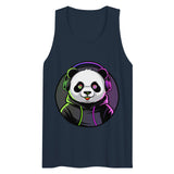 Men’s premium tank top | PANDA MIT KOPFHÖRER 7