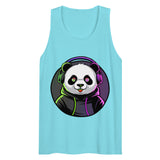 Men’s premium tank top | PANDA MIT KOPFHÖRER 21