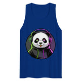 Men’s premium tank top | PANDA MIT KOPFHÖRER 3