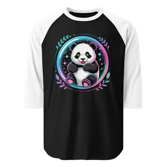 3/4 sleeve raglan shirt  | PANDA PLANET