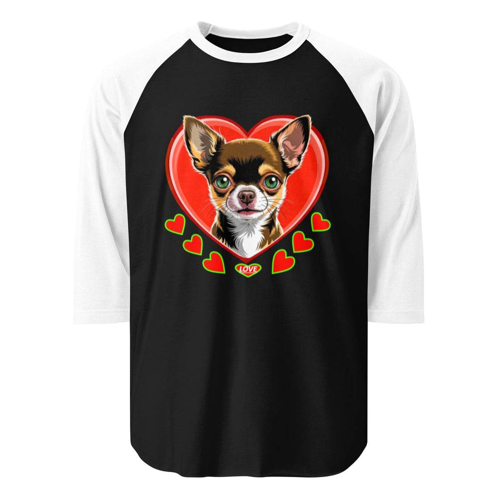 3/4 sleeve raglan shirt | DOG LOVE