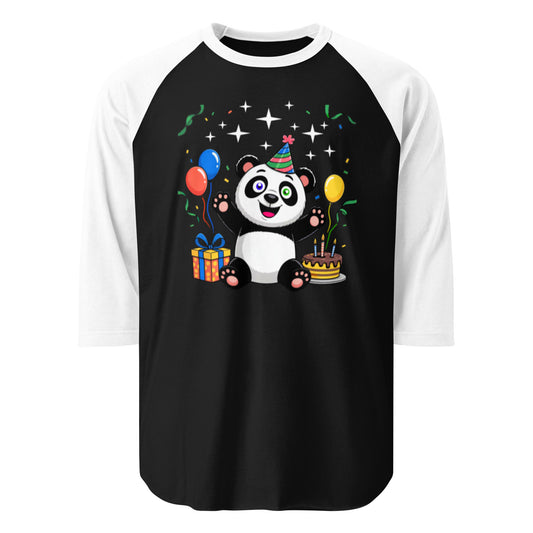 3/4 sleeve raglan shirt  | Panda Geburtstag