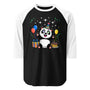 3/4 sleeve raglan shirt  | Panda Geburtstag