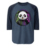 3/4 sleeve raglan shirt | PANDA MIT KOPFHÖRER 2