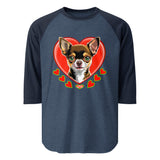 3/4 sleeve raglan shirt | DOG LOVE 2
