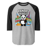 3/4 sleeve raglan shirt | PANDA-TRAVELS 3