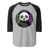 3/4 sleeve raglan shirt | PANDA MIT KOPFHÖRER 3