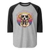 3/4 sleeve raglan shirt  | Hund Good Vibes 3