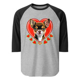 3/4 sleeve raglan shirt | DOG LOVE 3