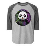 3/4 sleeve raglan shirt | PANDA MIT KOPFHÖRER 4