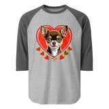 3/4 sleeve raglan shirt | DOG LOVE 4