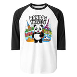 3/4 sleeve raglan shirt | PANDA-TRAVELS 5