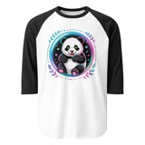 3/4 sleeve raglan shirt  | PANDA PLANET 5