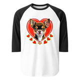 3/4 sleeve raglan shirt | DOG LOVE 5