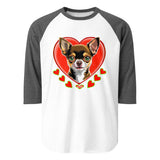 3/4 sleeve raglan shirt | DOG LOVE 9