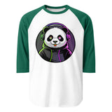 3/4 sleeve raglan shirt | PANDA MIT KOPFHÖRER 10