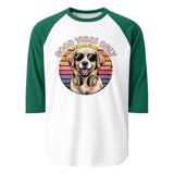 3/4 sleeve raglan shirt  | Hund Good Vibes 10
