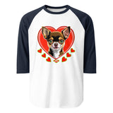 3/4 sleeve raglan shirt | DOG LOVE 6