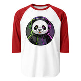 3/4 sleeve raglan shirt | PANDA MIT KOPFHÖRER 8