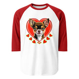 3/4 sleeve raglan shirt | DOG LOVE 8