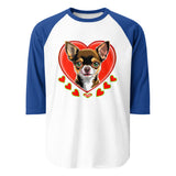 3/4 sleeve raglan shirt | DOG LOVE 7