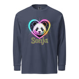 Garment-dyed heavyweight long-sleeve shirt | PANDA SONYA 3