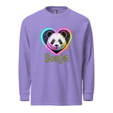 Garment-dyed heavyweight long-sleeve shirt | PANDA SONYA 11