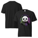 Unisex garment-dyed heavyweight t-shirt | PANDA MIT KOPFHÖRER 1
