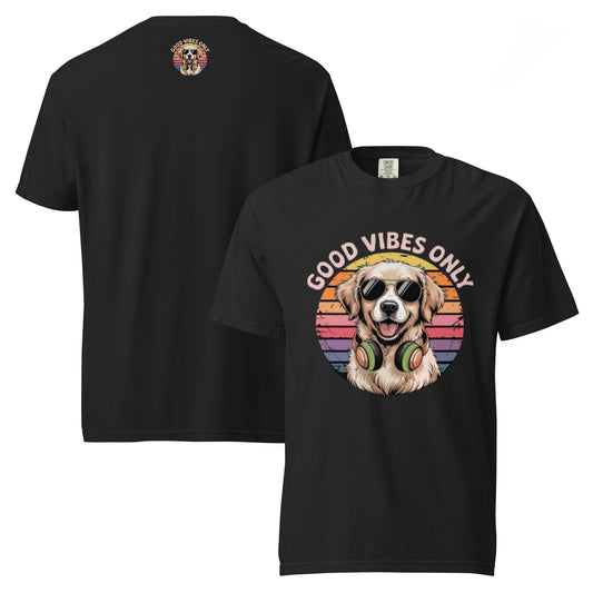 Unisex garment-dyed heavyweight t-shirt  | Hund Good Vibes