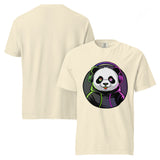 Unisex garment-dyed heavyweight t-shirt | PANDA MIT KOPFHÖRER 11