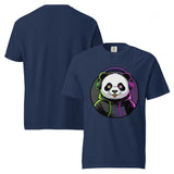 Unisex garment-dyed heavyweight t-shirt | PANDA MIT KOPFHÖRER 2