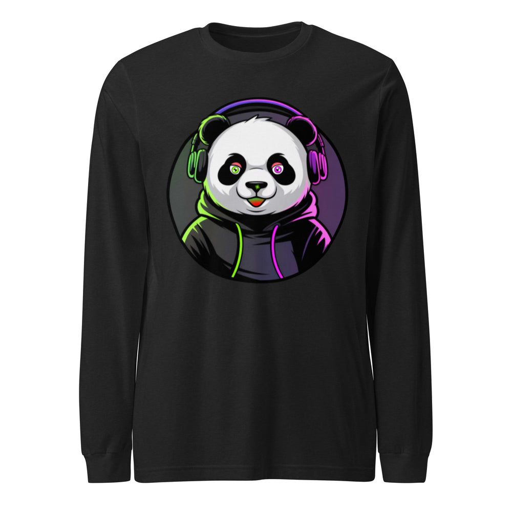 Unisex Long Sleeve Tee | PANDA MIT KOPFHÖRER