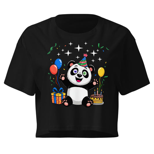 Women’s crop top  | Panda Geburtstag