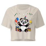 Women’s crop top  | Panda Geburtstag 11