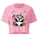 Women’s crop top  | Panda Geburtstag 7